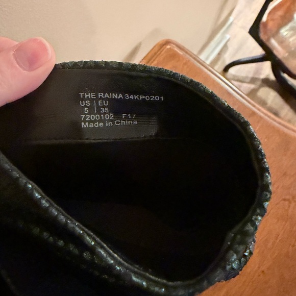 Katy Perry The Raina mid-calf slouch boots in metallic green snakeskin Sz 5 - Picture 5 of 6